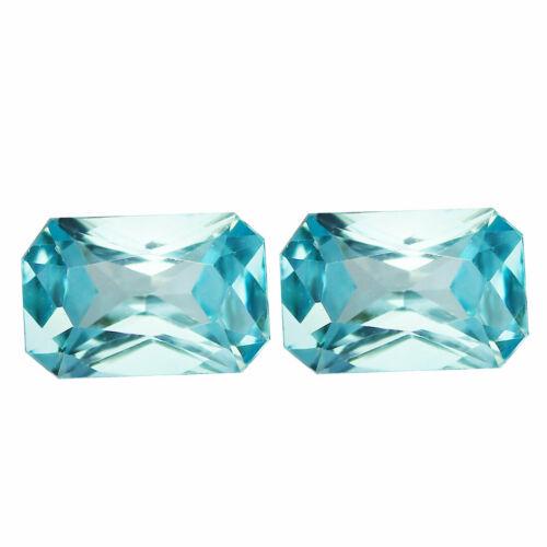 1.80 ct natural blue zircon pair octagon cut (1 of 2)