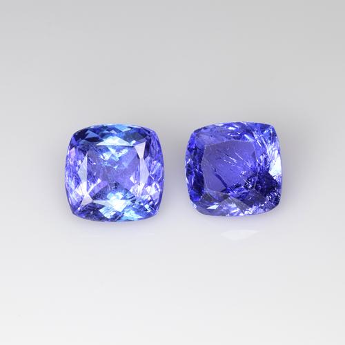 3.16 CTS 2 PCS EXTRAORDINARY LUSTER ! 100 x NATURAL TANZANITE OVAL SHAPE LOOSE GEMSTONES (1 of 2)