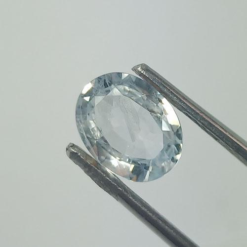 1.70 CTS NATURAL SRILANKAN BLUE SAPPHIRE OVAL HEATED LIGHT BLUE LOOSE GEMSTONES (1 of 4)