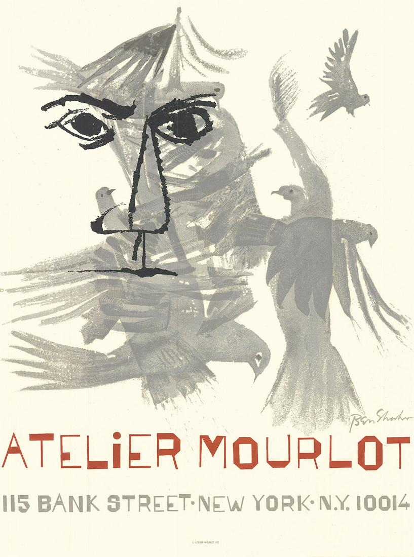 Ben Shahn - Atelier Mourlot - 1970 Lithograph 28" x 21" (1 of 1)