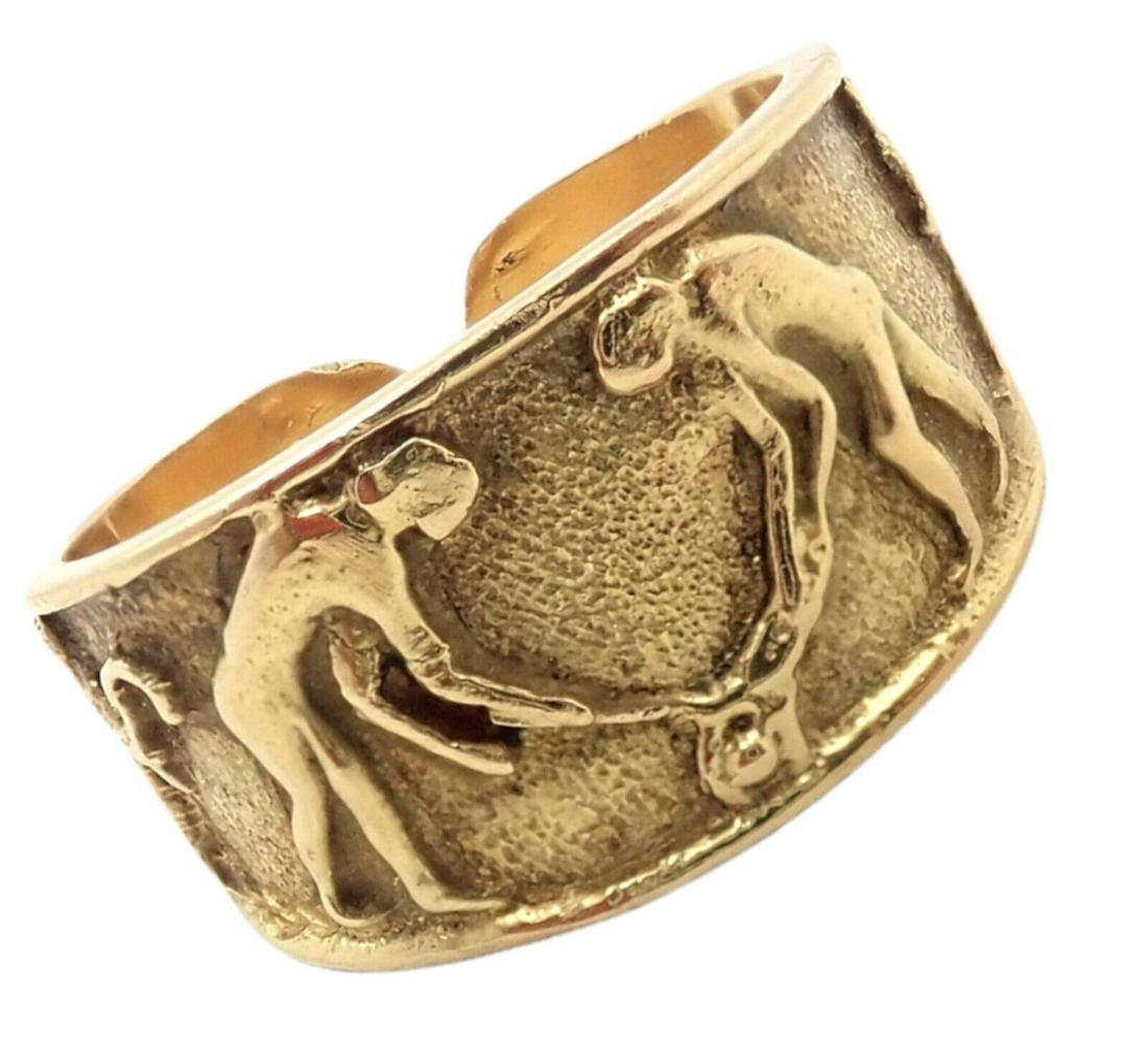 Authentic! Ilias Lalaounis 18k Yellow Gold Ring Sz 5 (1 of 5)