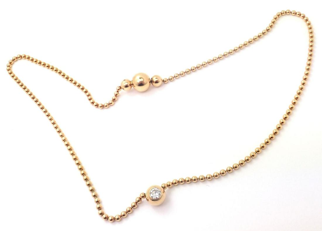 Authentic! Cartier Draperie de Decollate 18k Yellow Gold Diamond Necklace Cert. (1 of 11)