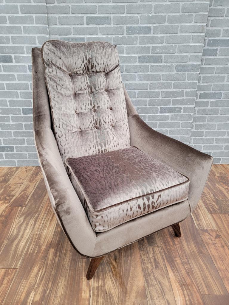 Mid Century Modern Adrian Pearsall High Back Lounge Chair Newly Upholstered (1 of 6)