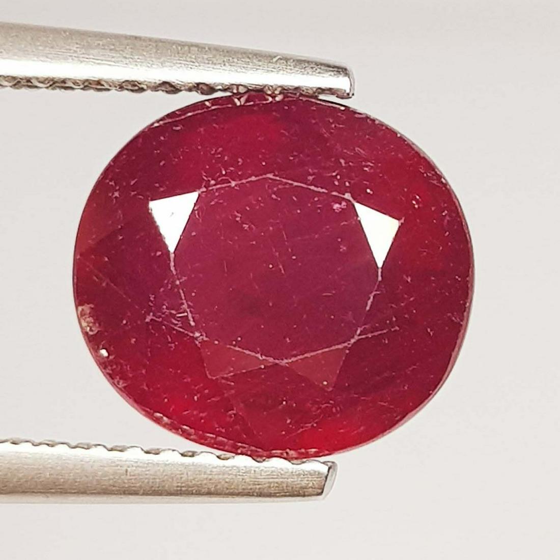 4.79 Ctz Top Quality Pinkish Red Natural Ruby (1 of 4)