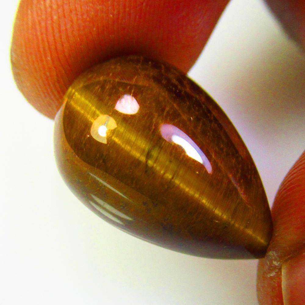 10.90 Ctw Natural Tiger's Eye Pear Cab (1 of 2)