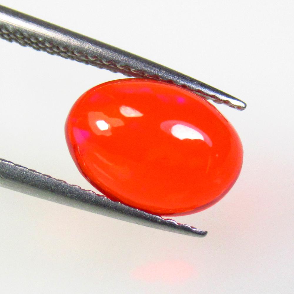 1.56 Ct Natural Ethiopian Orange Fire Opal Oval Cab (1 of 2)