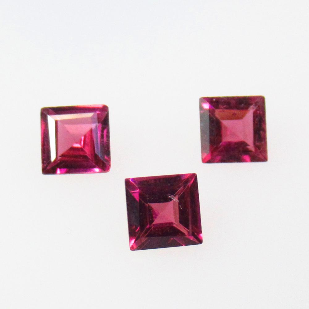 1.08 Ctw Natural Pink Rhodolite Garnet Square Set (1 of 2)