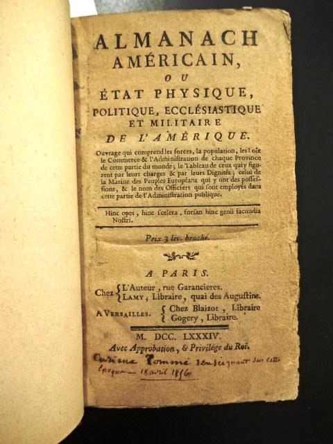 1784 Almanac Post Revolutionary War America (1 of 6)