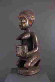 Yoruba cup holder figure - Nigeria - African Art Tribal Art (1 of 14)