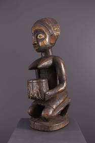 Yoruba cup holder figure - Nigeria - African Art Tribal Art (1 of 14)
