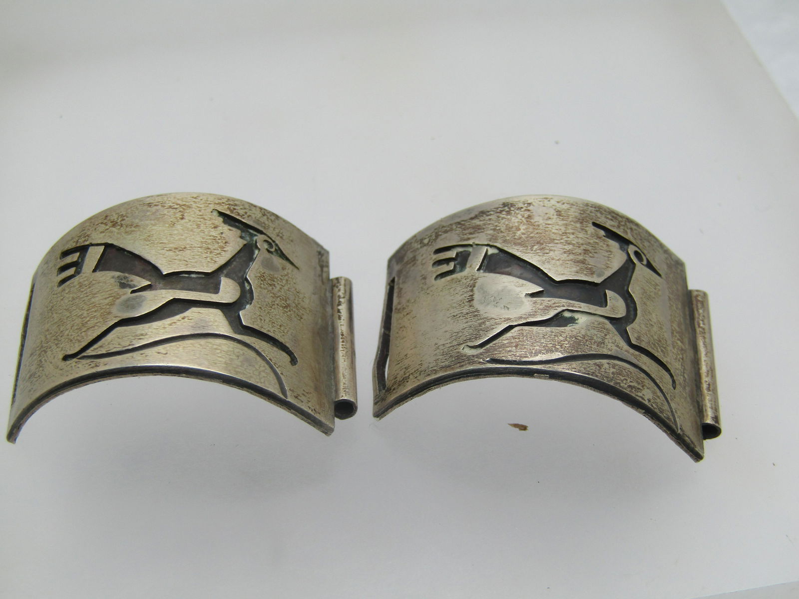 Vintage Sterling Silver Road Runner Watch Tips, Unisex, (1 of 6)