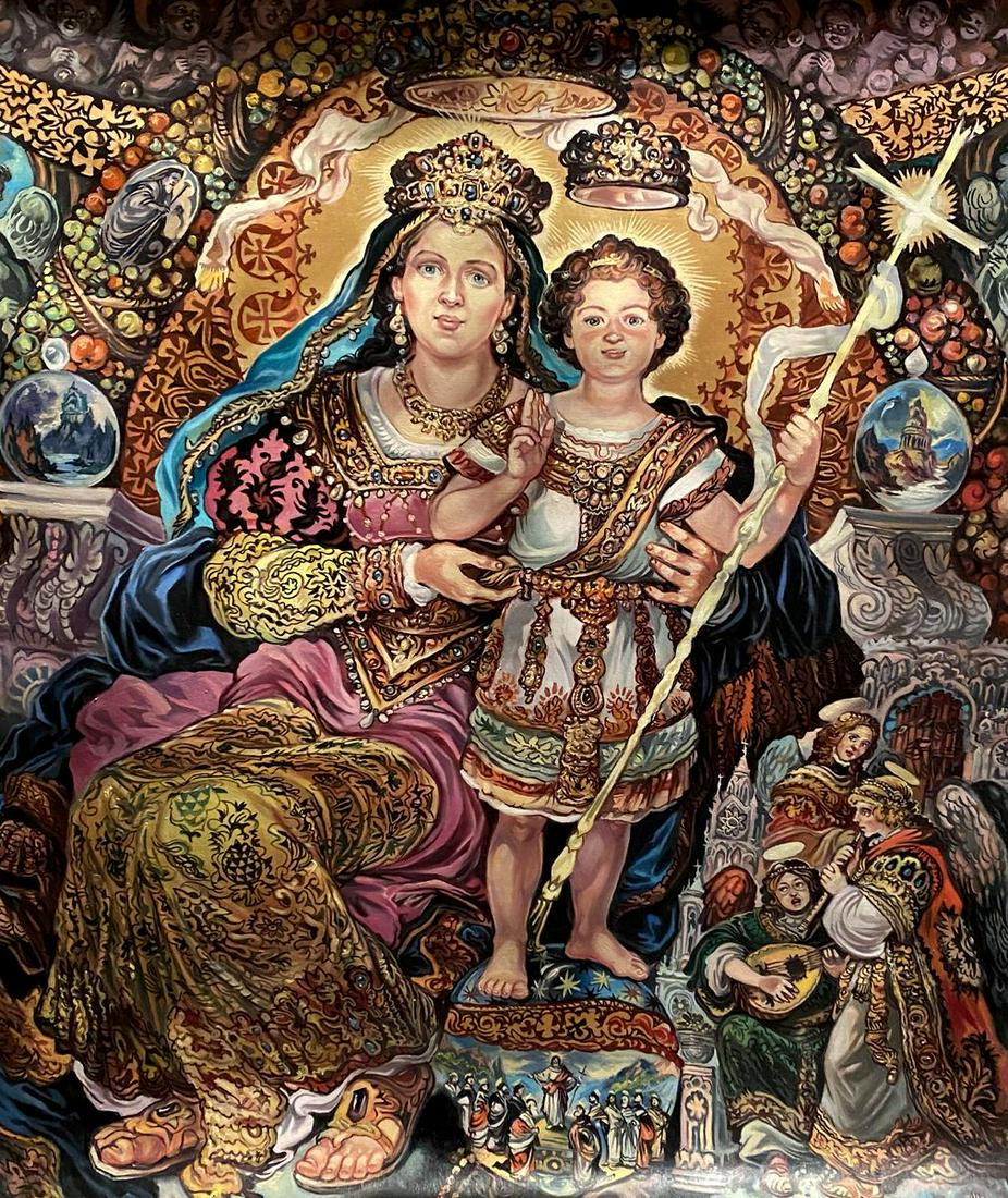 Oil painting Mother of God in Glory Alexander Arkadievich Litvinov (1 of 13)