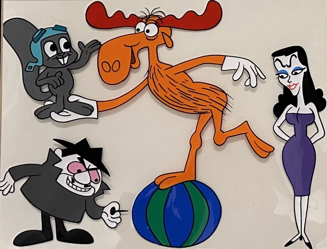 Rocky & Bullwinkle, Boris and Natasha Jay Ward Limited Edition Scene Cel (1 of 3)