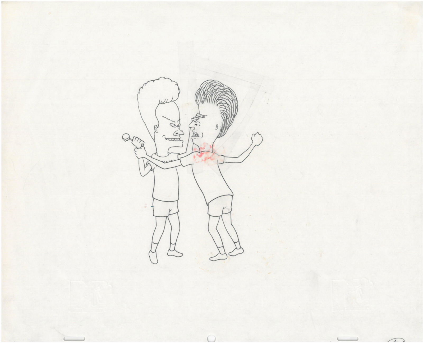 Beavis & Butt-Head Animation Art Original Production Drawing 1990s (1 of 2)