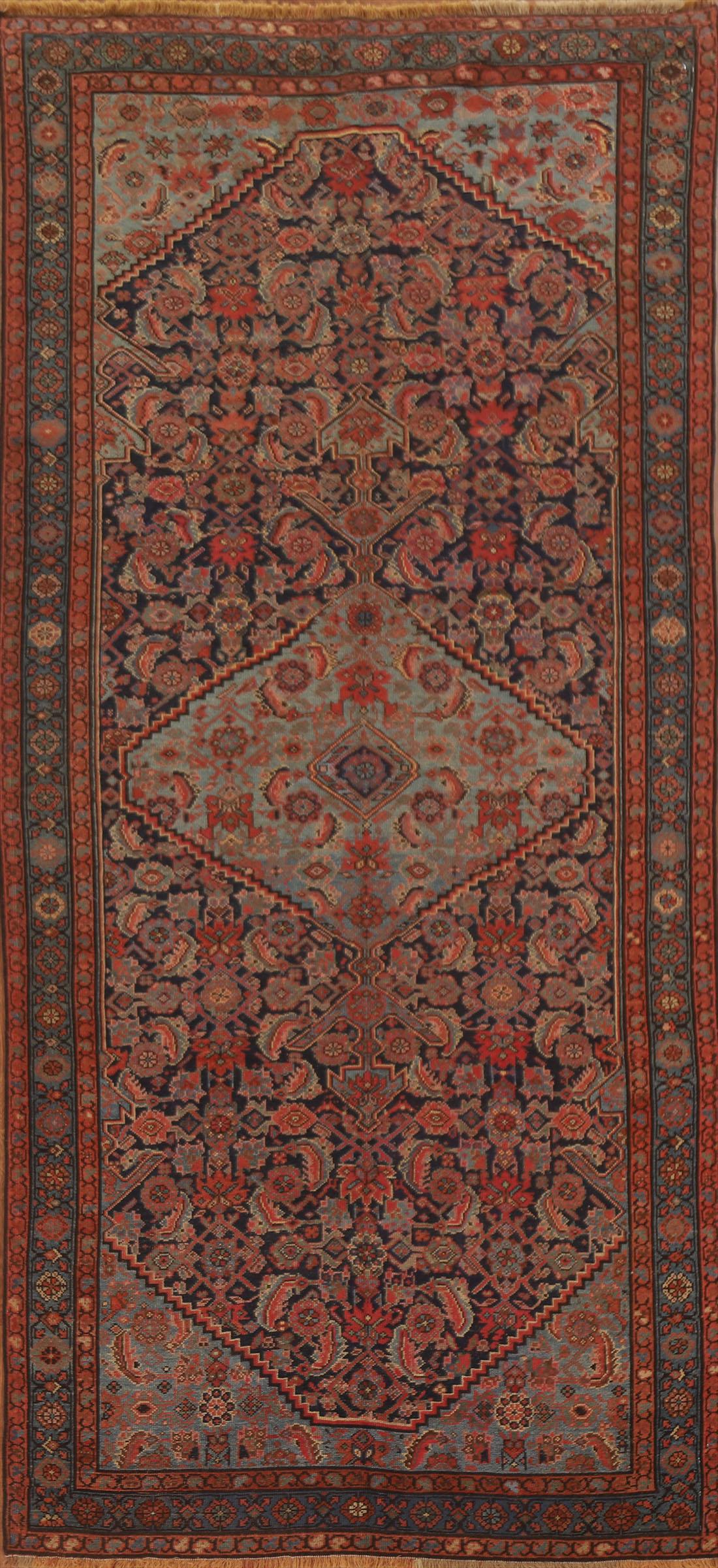 Pre-1900 Antique Vegetable Dye Heriz Bakhshayesh Persian Rug 5x11: Title: Pre-1900 Antique Vegetable Dye Heriz Bakhshayesh Persian Rug 5x11 Description: A Beautiful Genuine Iran ( Persia ) Heriz (Bakhshayesh) rug is Hand Knotted by skillful weavers in Iran ( Persia )