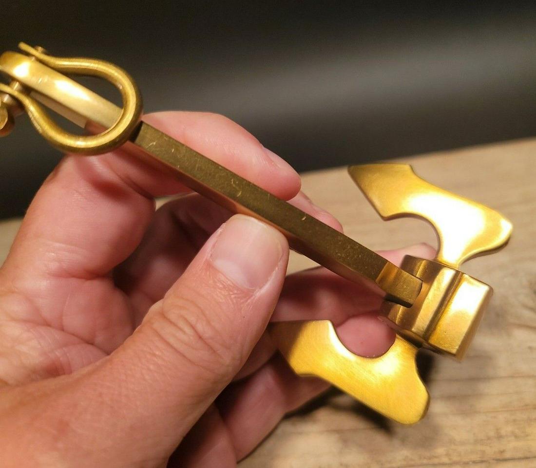 5" Brass Danforth Ships Boat Anchor Paperweight (1 of 12)