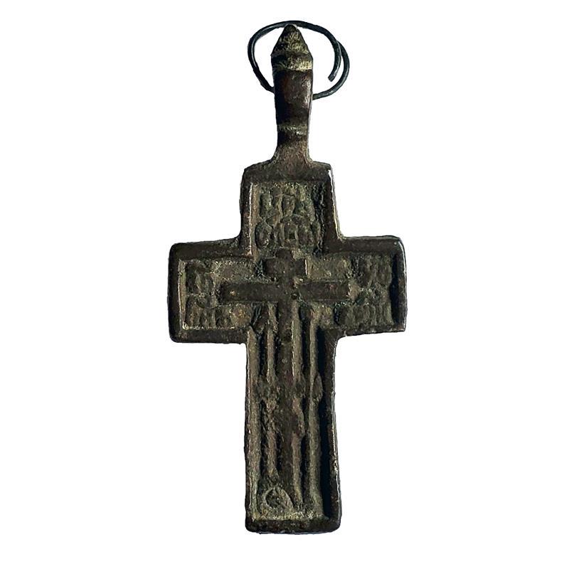 Ancient Russian Orthodox Bronze Cross 1800s (1 of 2)