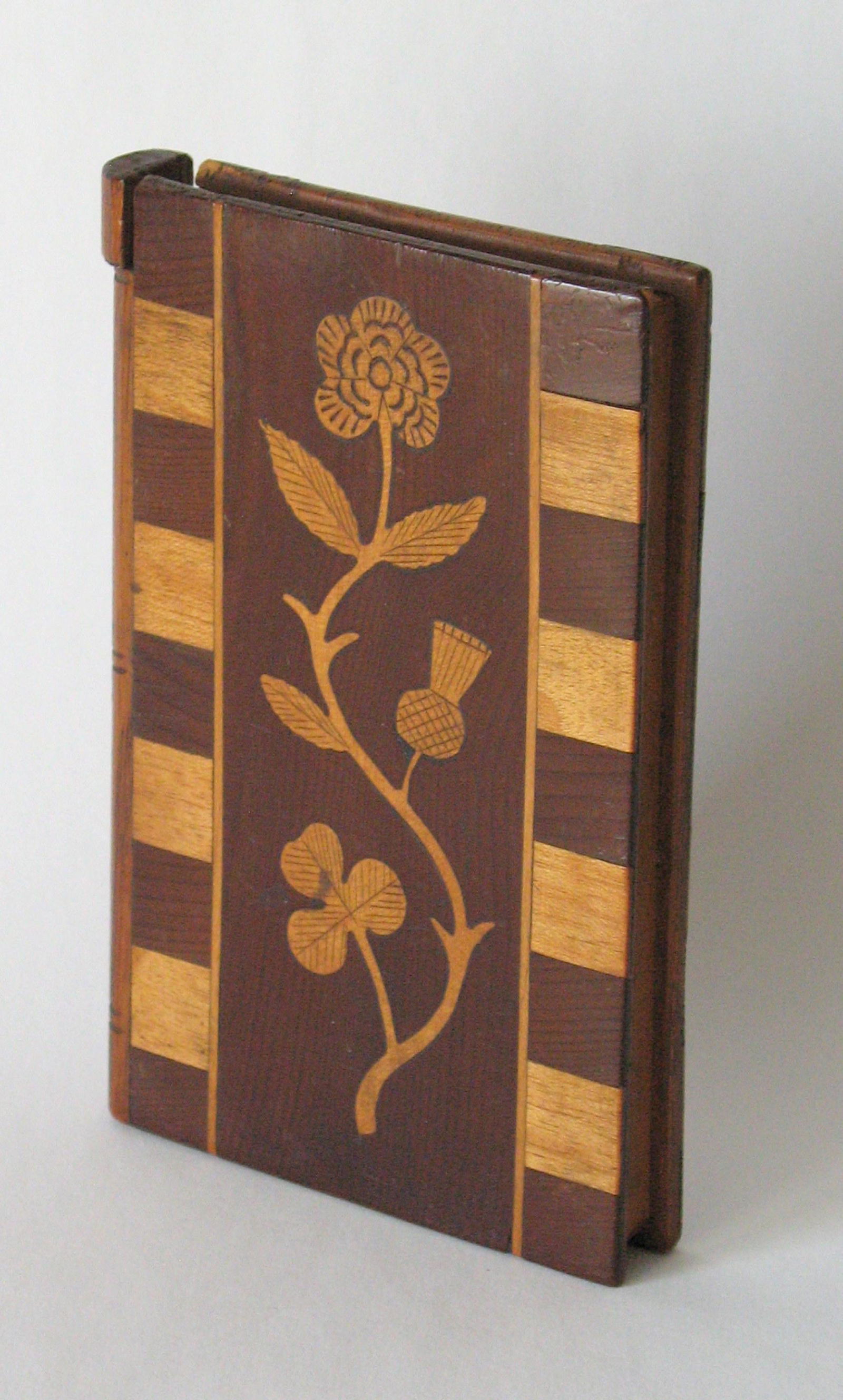 Antique inlaid book box with secret compartment. (1 of 4)