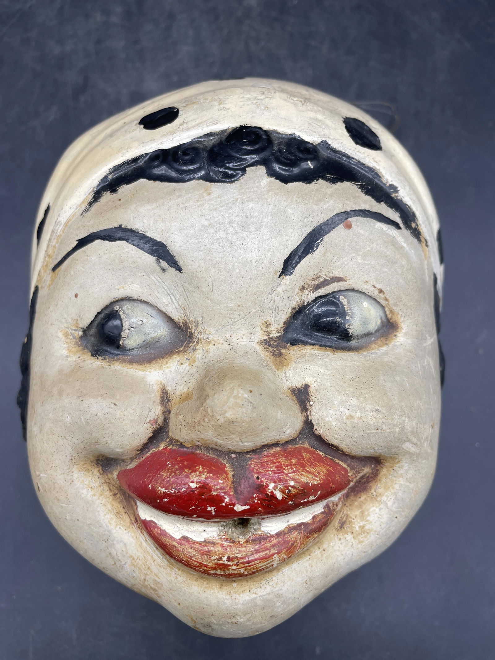 Primitive BLACK AMERICANA MAMMY STRING HOLDER: Title: Primitive BLACK AMERICANA MAMMY STRING HOLDER Date/Period: approx 1930's Dimension: approx 5.5 x 6 x 4.5 Material: Additional Information: BLACK AMERICANA MAMMY STRING HOLDER I would guess this