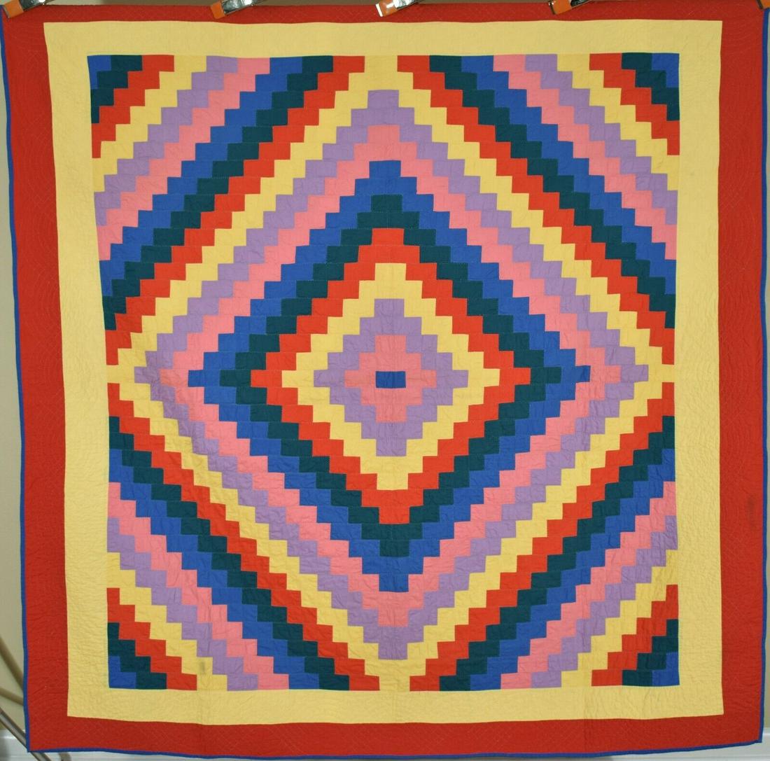 Vibrant 40's Amish Barn Raising Quilt (1 of 7)
