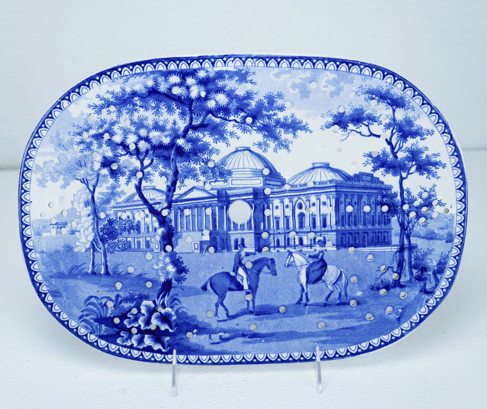HISTORICAL STAFFORDSHIRE CAPITAL WASHINGTON PLATTER STRAINER (1 of 3)