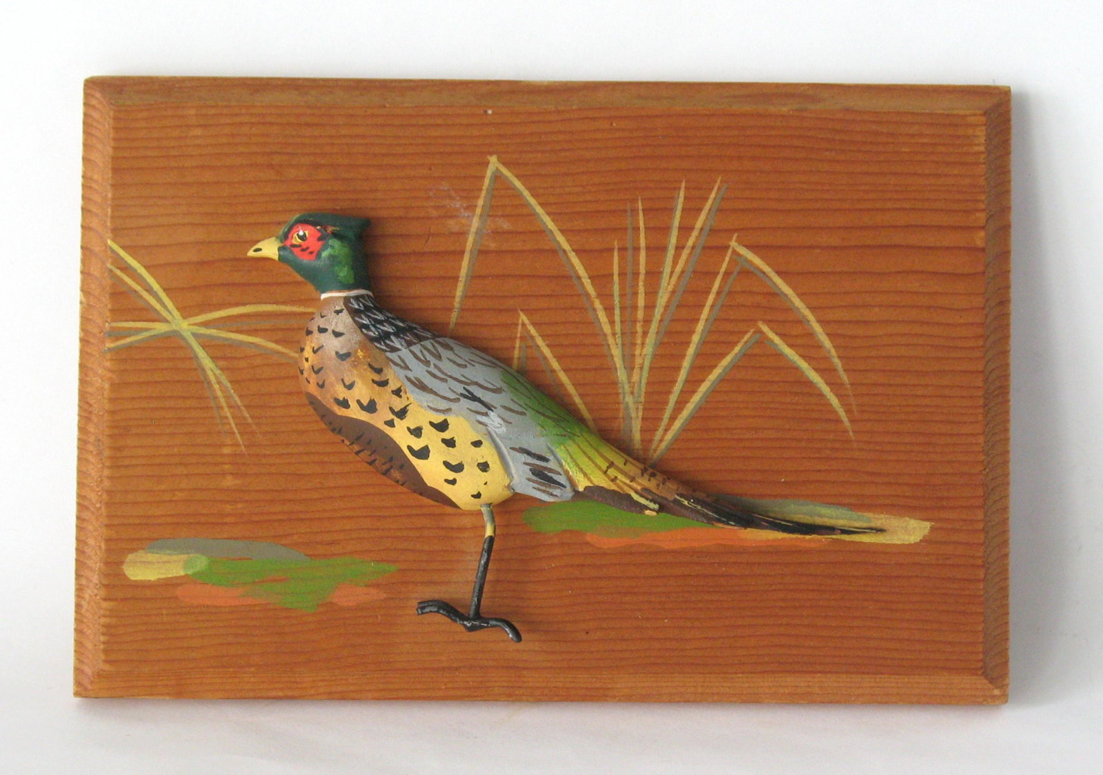 Vintage Pheasant diorama St. Petersberg, FL: Title: Vintage Pheasant diorama St. Petersberg, FL Date/Period: 1960's Dimension: 6” x 4” Additional Information: Nice vintage Pheasant diorama made by Jonathan Jones St. Petersberg, FL in