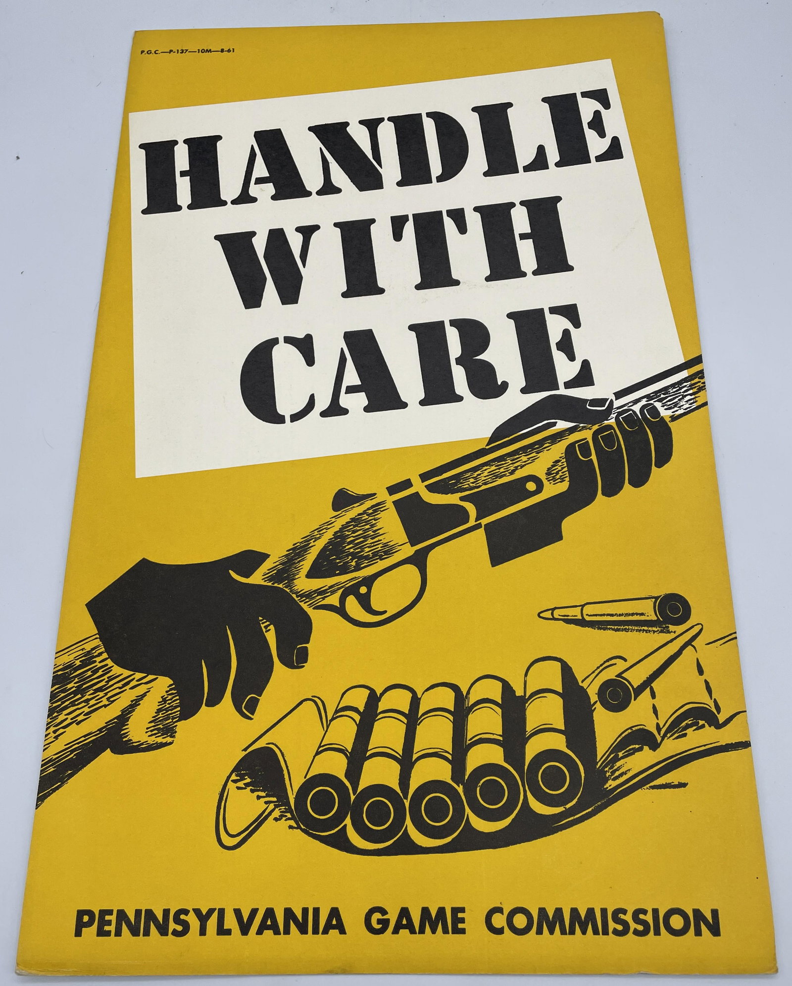 ORIGINAL 1960'S PENNSYLVANIA GAME COMMISSION FISHING HUNTING SIGN HANDLE W/ CARE (1 of 7)