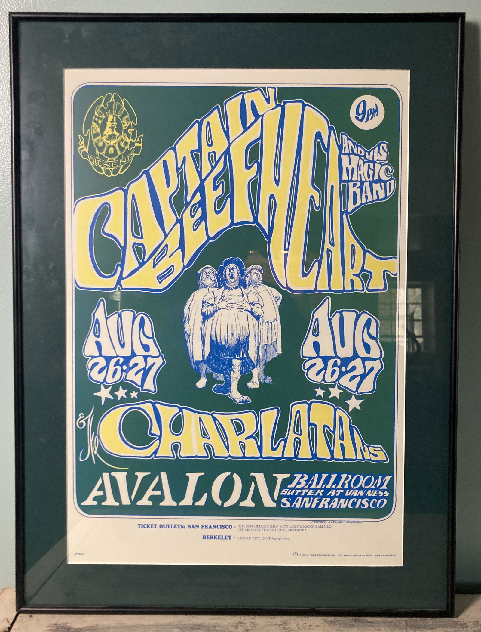 Captain Beefheart & His Magic Band San Francisco Family Dog Concert PosterFramed (1 of 7)