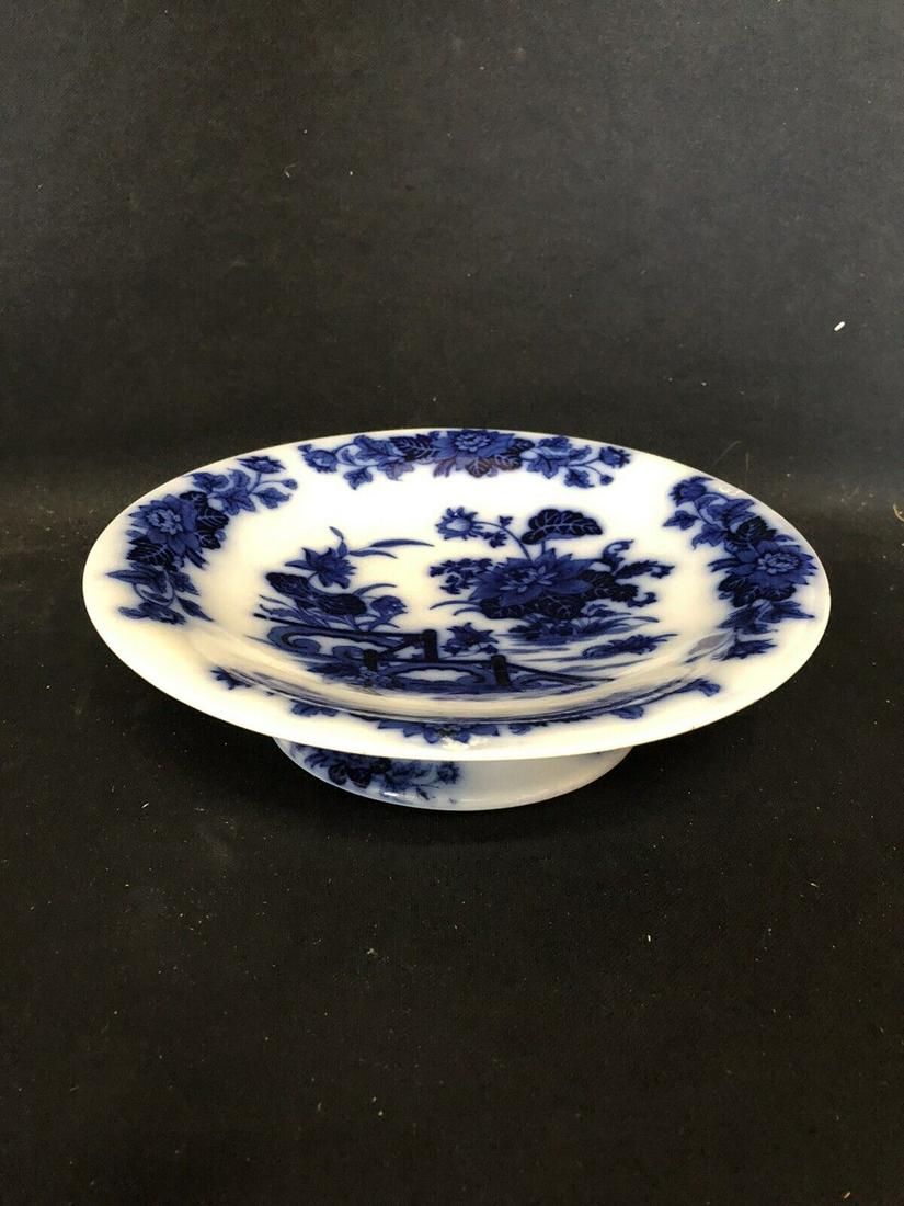 9 1/8” flow blue compote (1 of 4)