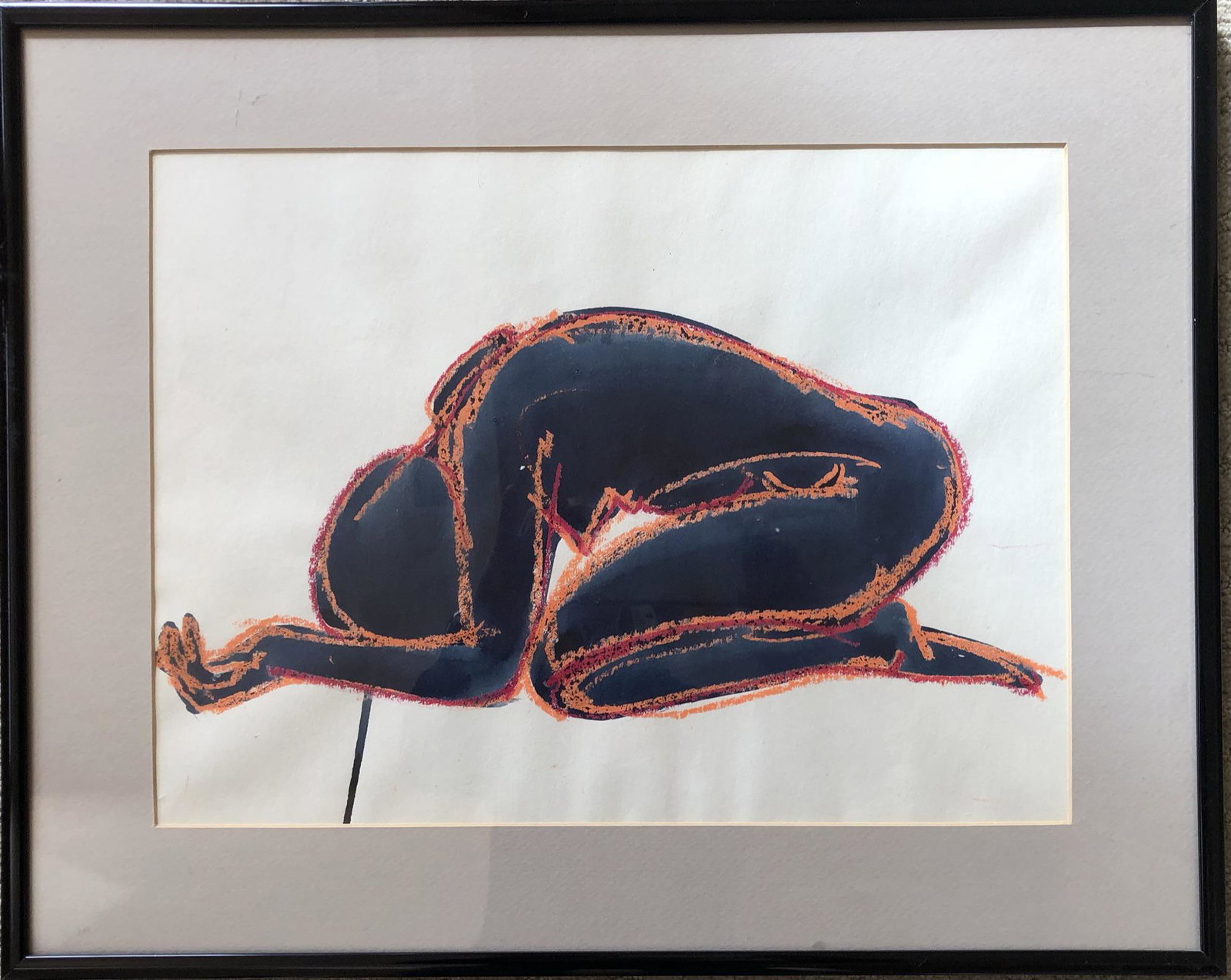 Robert Brown (1917-2009) Mix Media: Robert Brown - Mix Media - Bio on verso. Framed: 20 1/2 x 16 1/2" Site: 15 1/4 x 11 1/4" Please note that this lot has a confidential reserve. When you leave a bid in advance of the auction, submit yo