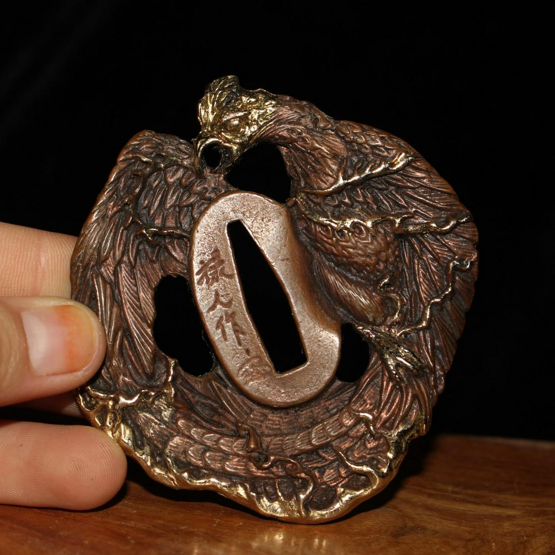 Japanese Gilt Gold Bronze Sword Tsuba (1 of 9)