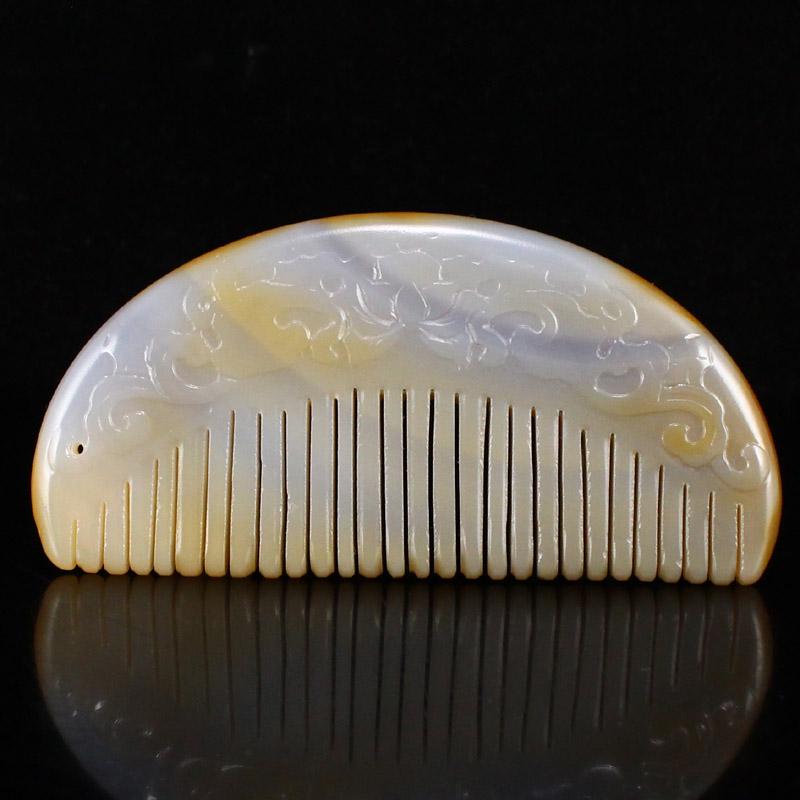 Beautiful Agate Carved Comb (1 of 6)