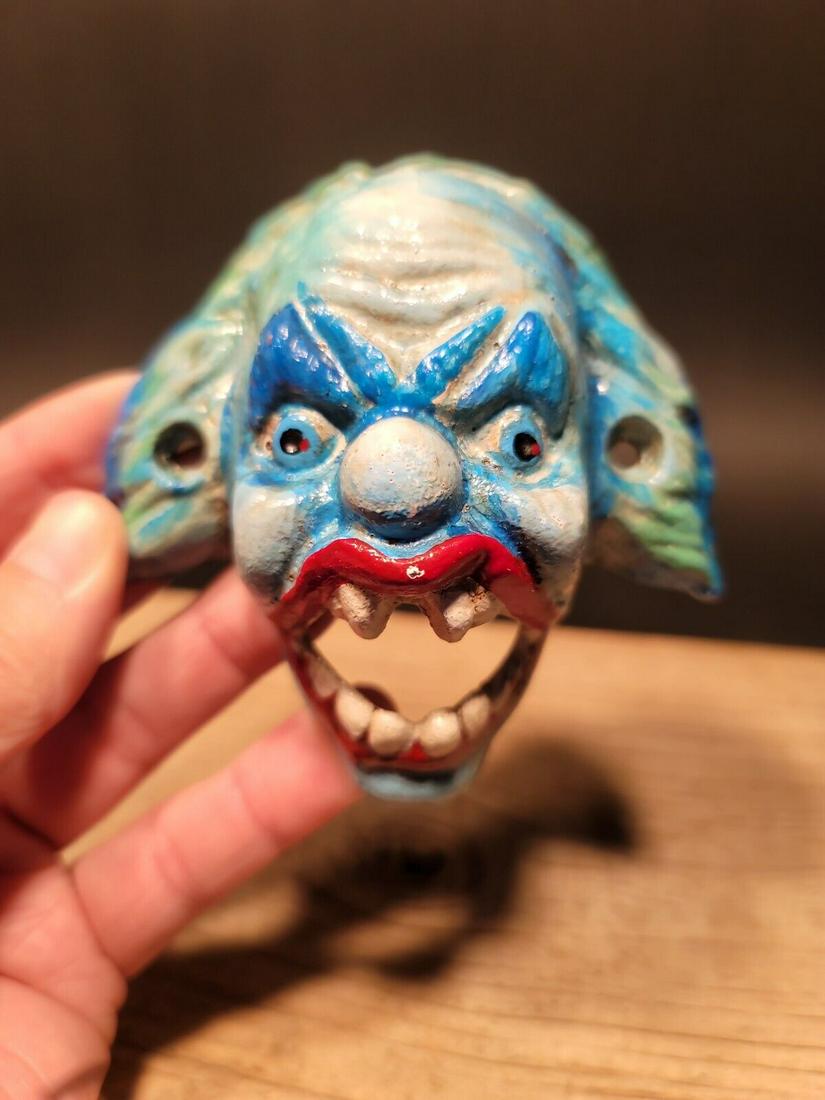 Cast Iron folk art Devil Clown Wall mount Bottle Opener (1 of 14)
