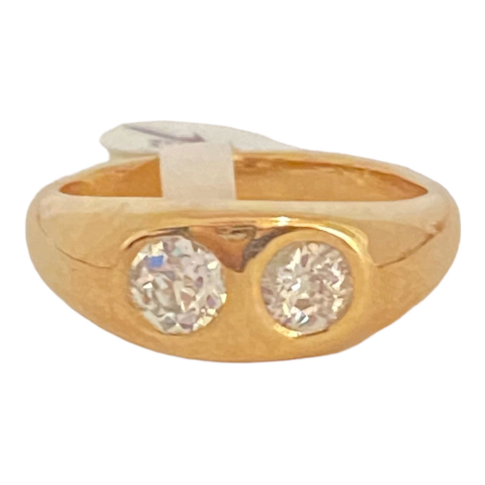 2 Stone Diamond Gypsy Ring in 14k Yellow Gold (1 of 6)