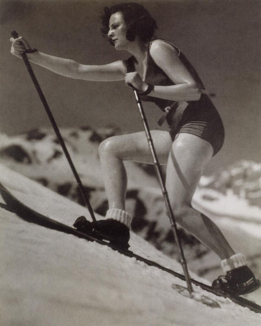 MARTIN MUNKACSI - Leni Riefenstahl, 1931: Artist: Martin Munkacsi Title: Leni Riefenstahl, 1931 Medium: Photo Litho, 2008, Italy Dimensions: 7.45x9.35" Description: Heat Wax Mounted on 11x14" Conservation Board Artist Bio: Martin Munkacsi was