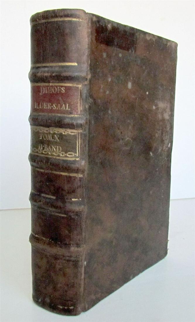 1750s ILLUSTRATED UNIVERSAL HISTORY from 1739 to 1743 antique in GERMAN (1 of 10)