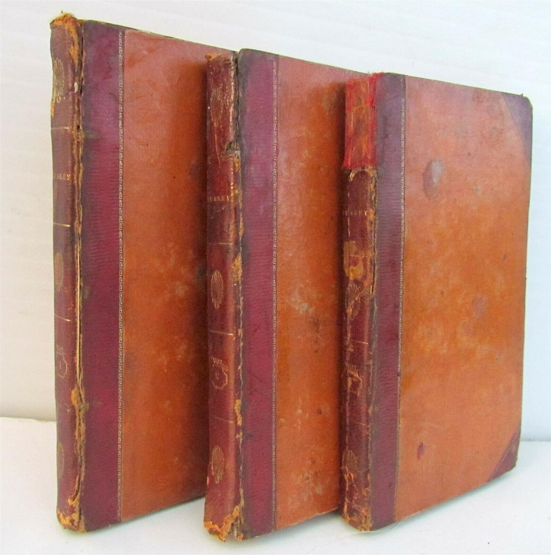 1829 TURKEY DESCRIPTION 3 VOLUMES ILLUSTRATED antique RARE in English: Turkey, Being a Description of the Manners, Customs, Dresses and Other Peculiarities Characteristic of the Inhabitants 3 volumes, complete by Antoine Laurent Castellan (1772-1838) translated by Freder