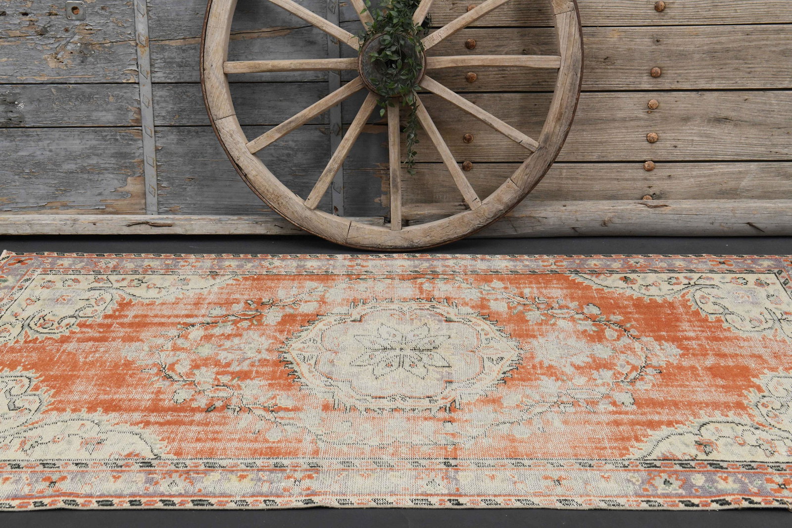 3.2x10.8 Herki Pink Long Ethnic Oushak Rug (1 of 9)