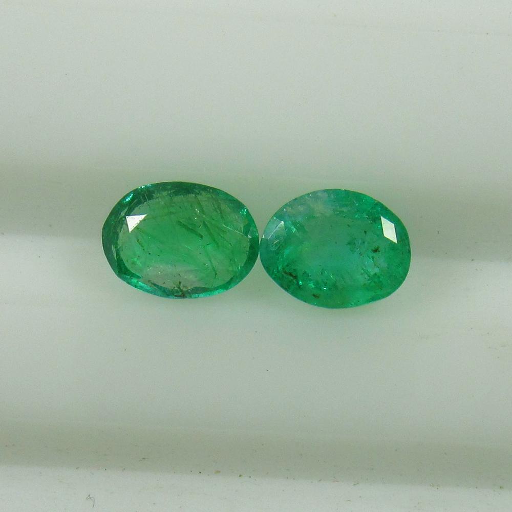 Natural Zambian Emerald Pair - 0.75 Ct (1 of 3)
