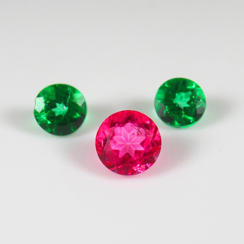 Natural Green & Pink Topaz Set- 3.98 Ct (1 of 2)