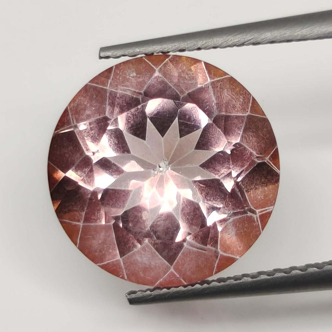 5.80 ct Rare Natural Morganite Mystic Quartz: No Reserve! Title: 5.80 ct Rare Natural Morganite Mystic Quartz Additional Information: Gemstones: Natural Mystic Quartz Carat Weights: 5.80 ct Size/Dimensions: 12 X 12 X 7.70 mm Treatment: Coated Mat