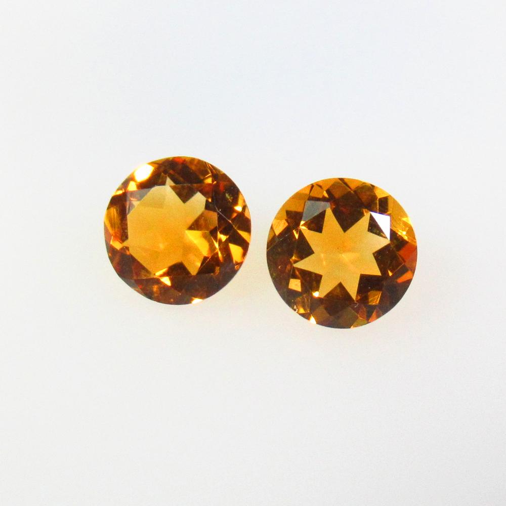 1.70 Ctw Natural Yellow Citrine Round Pair (1 of 2)