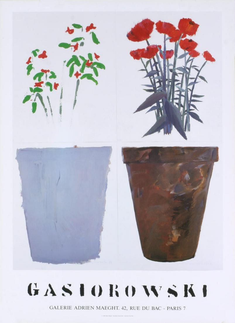 Gerald Gasiorowski - Pots De Fleurs #101/102 - 1984 Offset Lithograph 29" x 21" (1 of 1)