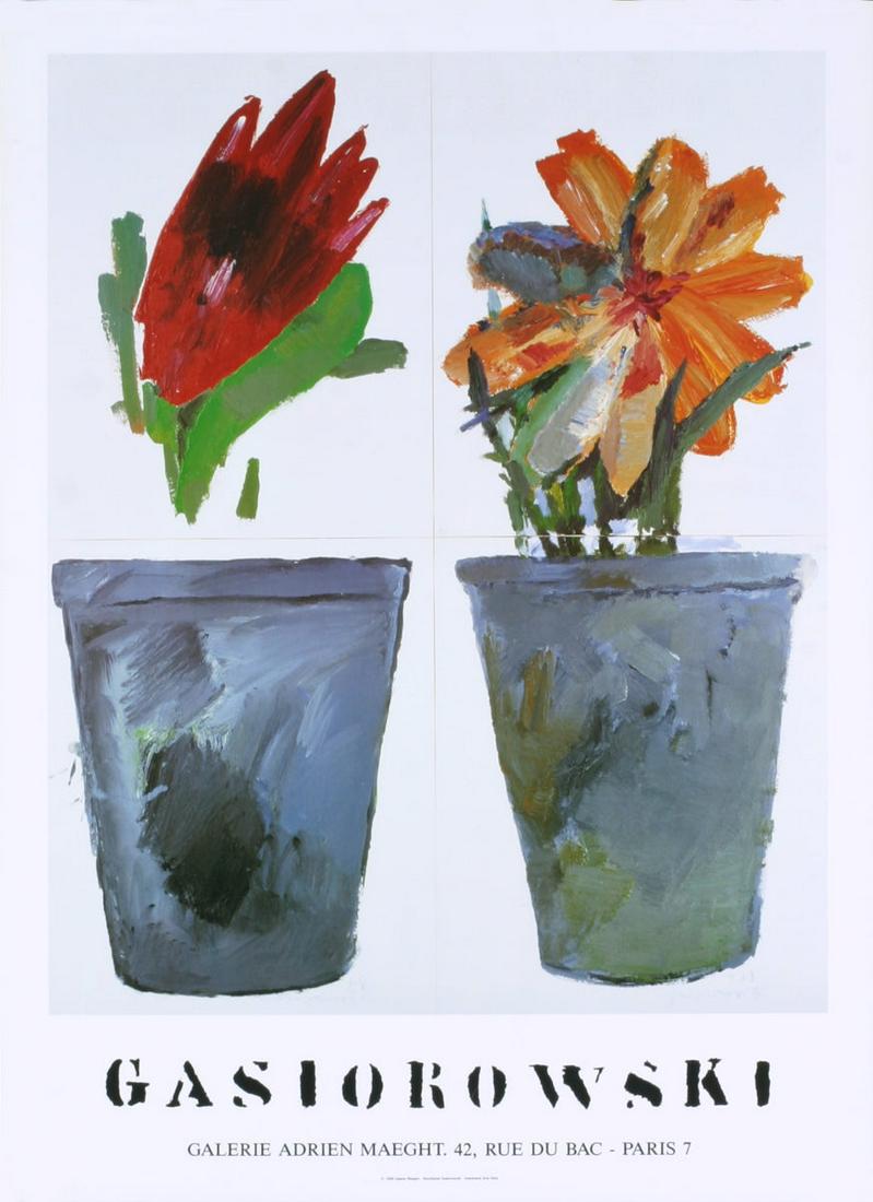 Gerald Gasiorowski - Pots De Fleurs #85/86 - 1993 Offset Lithograph 29" x 21.25" (1 of 1)