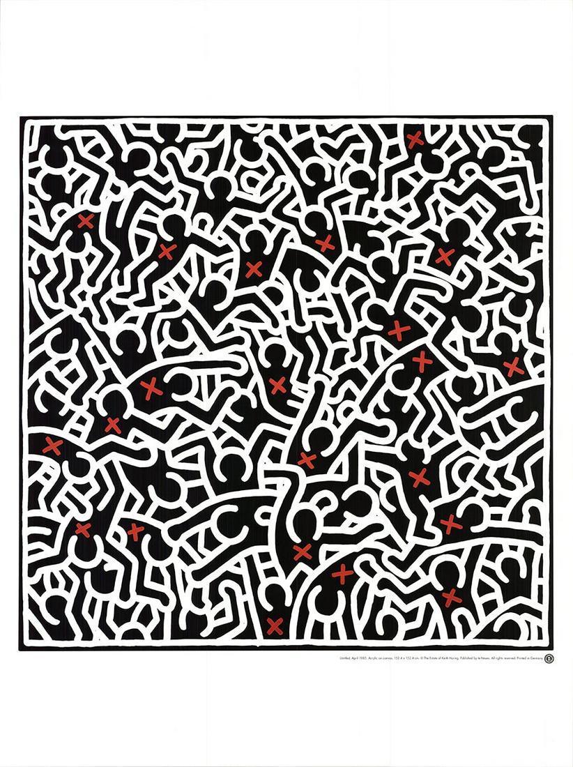 Keith Haring - Untitled (April 1985) - 1998 Offset Lithograph 31.5" x 23.5" (1 of 3)