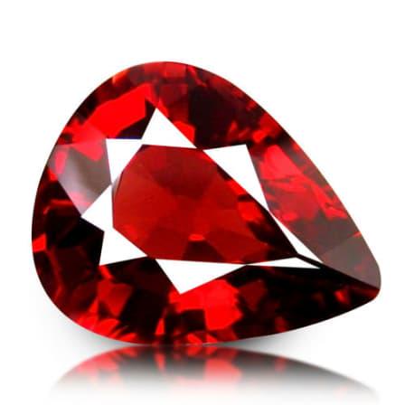 Natural Garnet 0.82ct Pear Violet Red with Top Fire VVS (1 of 4)