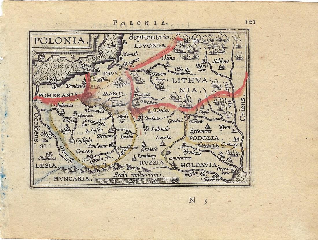 1602 Ortelius Map of Poland -- Polonia (1 of 1)