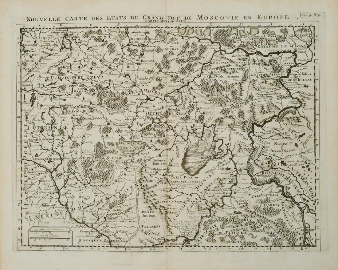 1719 Chatelain Map of European Russia -- Nouvelle Carte des Etats du Grand Duc de Moscovie en Europe (1 of 1)