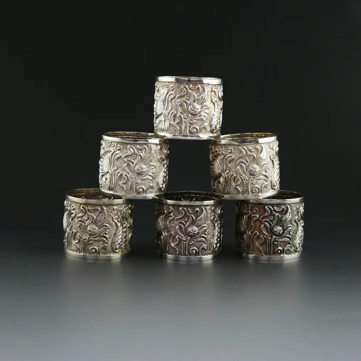South East Asian sterling silver napkin ring (1 of 9)