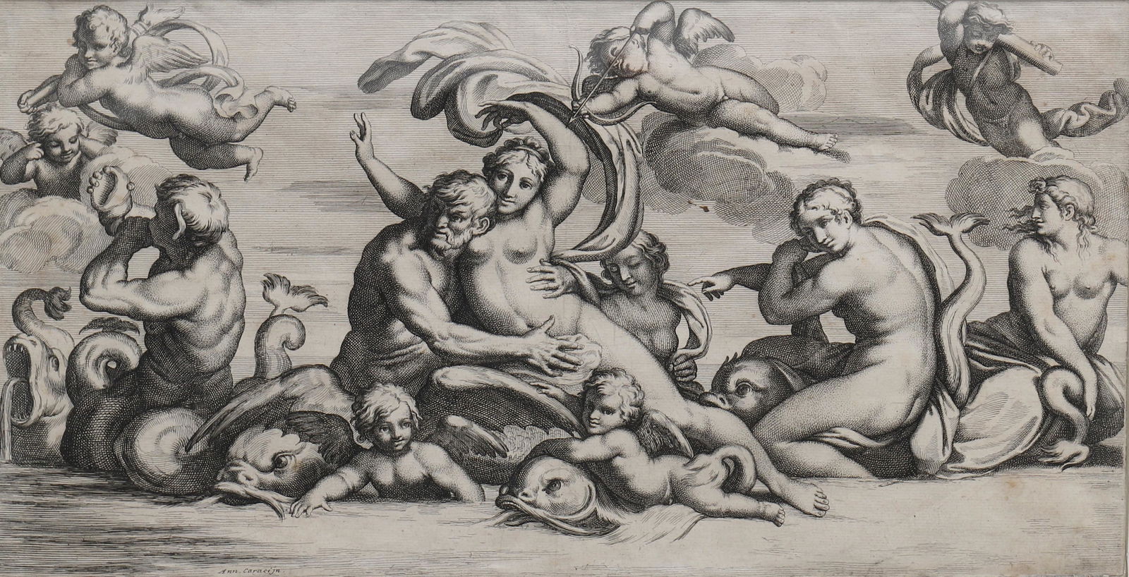 Antique Print - Venus (Aphrodite) - Pietro Aquila - 1670 (1 of 3)